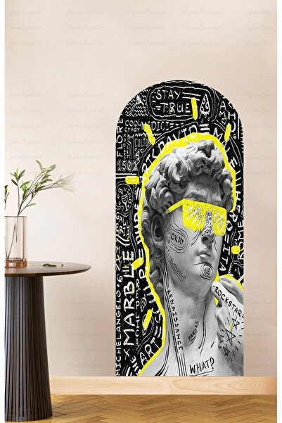 KanvasSepeti Kendiliğinden Yapışkanlı Kalın Kanvas Dokulu Dekoratif Bohem Art...