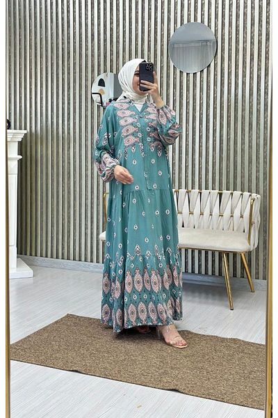 moda periy Comfortable Molded Cotton Viscon Katleya Casual Hijab Dress