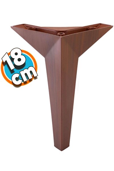 NZB Mobilya Kanepe Sehpa Tv Ünitesi Koltuk Ayağı 18 Cm Kahverengi Ahşap Desen...