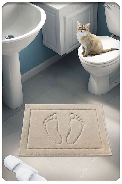 CottonCrafty Βαμβακερό χαλάκι μπάνιου 60x40 εκ. Απορροφητικό νερό - Πόδι