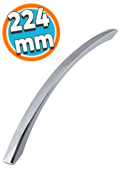 NZB Mobilya Banyo Mutfak Dolabı Çekmece Dolap Kapak Kulpu Kulbu Krom 224 mm Metal Kulp