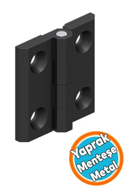 NZB Yaprak Menteşe Metal Mat Siyah 40 x 40 mm