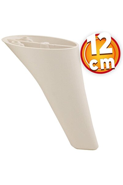 NZB Lüks Mobilya Kanepe Sehpa Tv Ünitesi Koltuk Ayağı 12 Cm Krem Baza Ayak