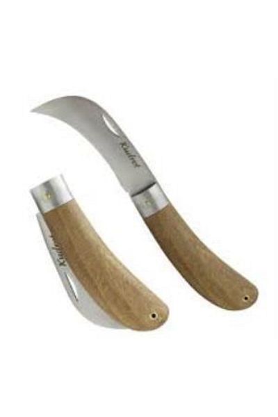 Denizli Curved Vaccine Knife Walnut Vaccine Army Knife Sleeper Forged Steel