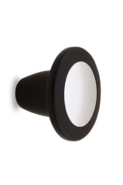 NZB Düğme Çekmece Dolap Kapak Kulpu Kulbu Mat Siyah Krom Metal Kulp