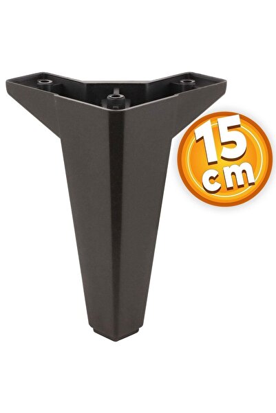 NZB Lüks Mobilya Kanepe Sehpa Tv Ünitesi Koltuk Ayağı 15 Cm Siyah Baza Ayak