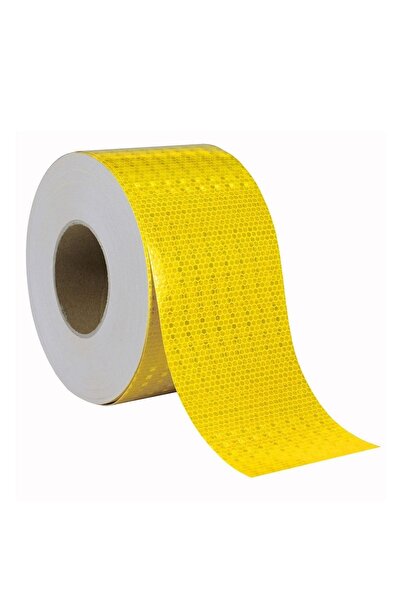 NZB شريط تحذيري عاكس بطول 46 مترًا، شريط تحذيري عاكس 10 سم أصفر