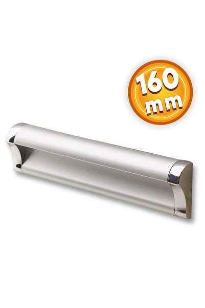 NZB Mobilya Dolap Kapak Çekmece Kulpu Kulbu 160 Mm Mat Krom Metal Kulp