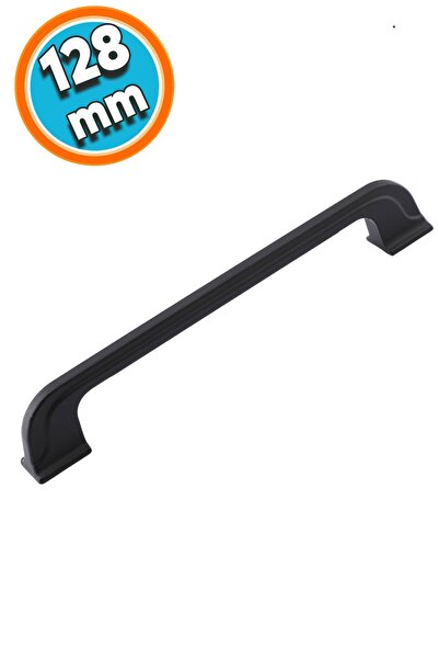 NZB Mobilya Banyo Mutfak Dolabı Çekmece Dolap Kapak Kulpu 128 mm Kulbu Siyah Metal Kulp