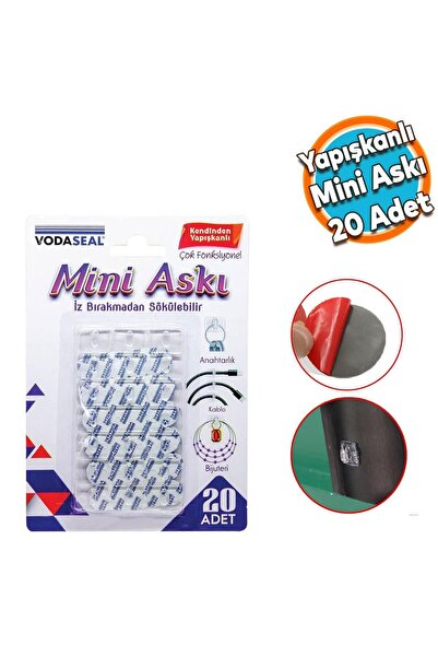 NZB Kendinden Yapışkanlı Banyo Lavabo Mutfak Askılık Şeffaf Plastik Sağlam Asma İz Bırakmayan Mini Askı