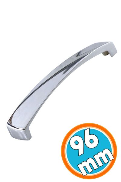 NZB Mobilya Mutfak Dolabı Çekmece Dolap Kapak Kulpu Kulbu Krom 96 mm Metal Kulp