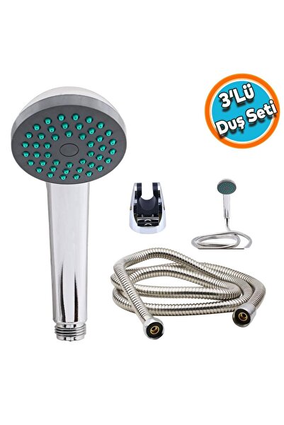 NZB Duş Seti Spiral Fişkiye Banyo Duş Başlığı Set Fiskiyesi Telefonu Yuvarlak...