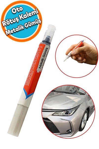 NZB Oto Rötuş Kalemi 5 ML Araç Kaporta Tampon Çizik Giderici Fırça Yenileme Metalik Gümüş Renk Boya