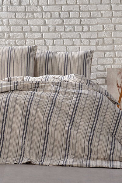 Doqu Home مجموعة غطاء لحاف مزدوج من سلسلة Milla المطلية بالخيوط