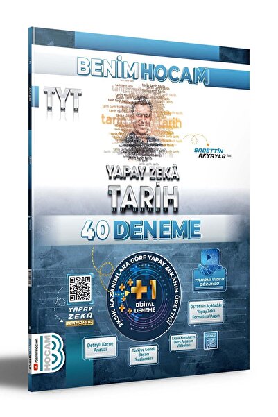 Benim Hocam Yayınları TYT Yapay Zekâ Tarih 40 Deneme Benim Hocam Yayınları