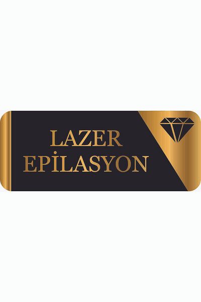 GÜNEŞ LAZER لوح إزالة الشعر بالليزر المزخرف مكتوب عليه مرآة ذهبية من زجاج شبكي مقاس 20*8 سم