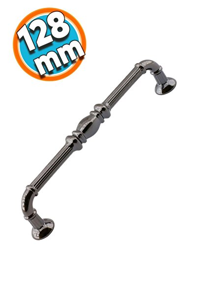 NZB Mobilya Mutfak Dolabı Çekmece Dolap Kapak Kulpu Kulbu Füme 128 mm Metal Kulp