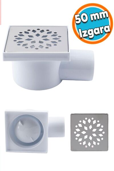 NZB Yer Süzgeci Banyo Izgara Lavabo Pis Su Gideri Kapak Yandan Çıkışlı Yer Si...