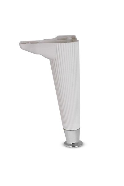 NZB Mobilya Kanepe Koltuk Sehpa Ünite Ayağı 22 Cm Baza Ayak Beyaz-krom