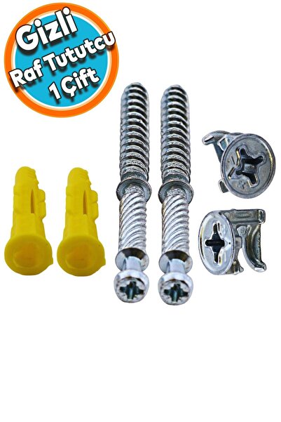 NZB Kolay Montaj Gizli Raf Tutucu Sabitleme Taşıyıcı Set 8 cm