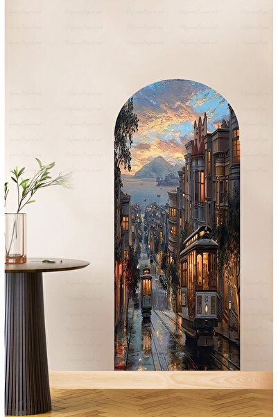 KanvasSepeti Kendiliğinden Yapışkanlı Kalın Kanvas Dokulu Dekoratif Bohem Art...