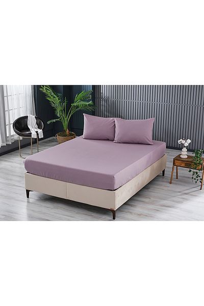 Doqu Home Lilac Single Bed Sheet - Colorful Fitted