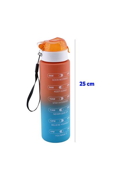 NZB Motivational Water Bottle Water Bottle School Water Bottle Without Straw Water Bottle Sports Water Bottle Double Color Leakproof 800 cc