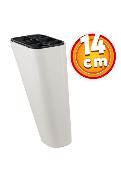 NZB Lüks Mobilya Kanepe Sehpa Tv Ünitesi Koltuk Ayağı 14 Cm Krem Oval Baza Ayak