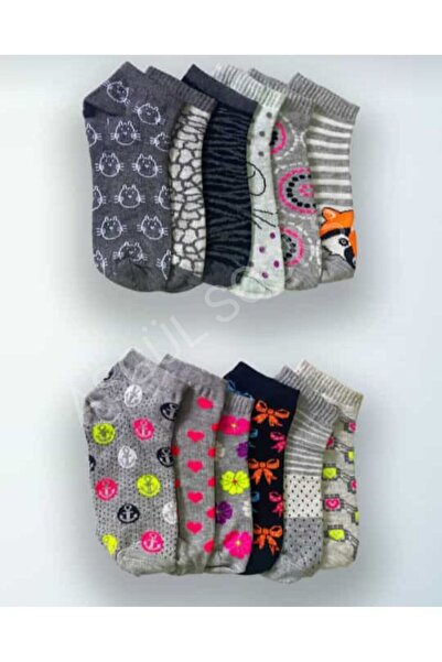 ASGÜL SOCKS Set șosete papuci femei economice 8 perechi