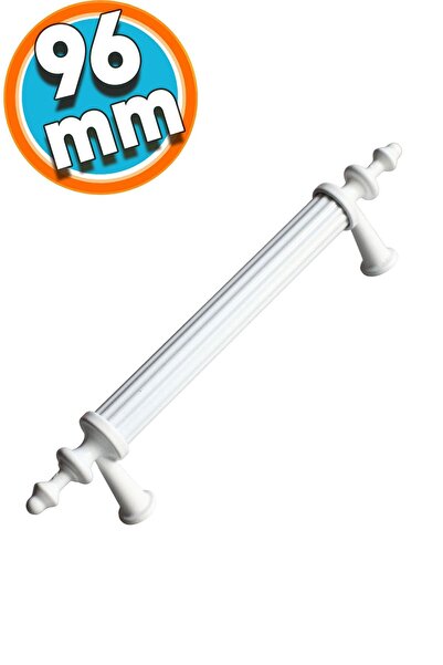 NZB Mobilya Banyo Mutfak Dolabı Çekmece Dolap Kapak Kulpu Kulbu Beyaz 96 Mm M...