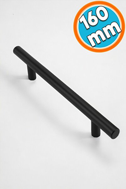 NZB Mobilya Mutfak Çekmece Dolap Kapak Kulpu Kulbu 160 mm Mat Siyah Metal Kulp