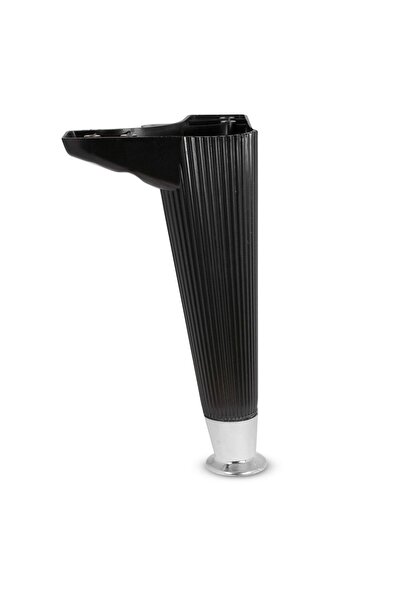 NZB Mobilya Kanepe Koltuk Sehpa Ünite Ayağı 22 Cm Baza Ayak Siyah-krom