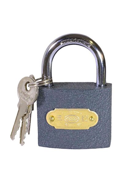 NZB قفل خطاف قصير رمادي 50 مم 3 مفاتيح