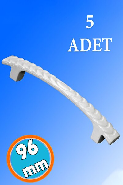 NZB Sert Plastik Beyaz Çekmece Mobilya Mutfak Dolap Dolabı Kulbu Kulpu Kulpla...