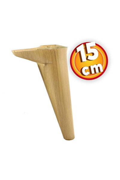 NZB Mobilya Kanepe Sehpa Tv Ünitesi Koltuk Ayağı 15 Cm Açık Kahverengi Baza Ayak