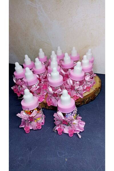 Melodisecil 12 Adet Hediyelik Süslü Bebek Biberon (İÇİ BOŞ) 8500