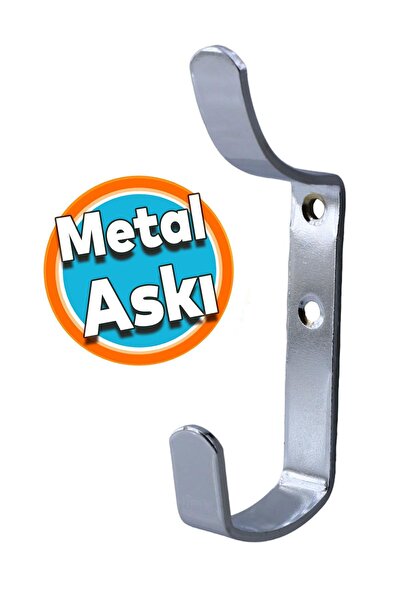 NZB Metal Portmanto Vestiyer Duvar Dolap Elbise Askısı Krom Mobilya Kapı Askı...