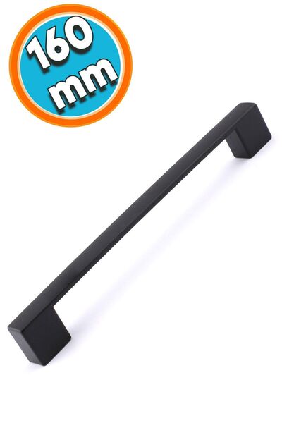 NZB Mutfak Kulpu Çekmece Dolap Kapak Kulbu Metal Kulp Mobilya Siyah 160 mm Do...