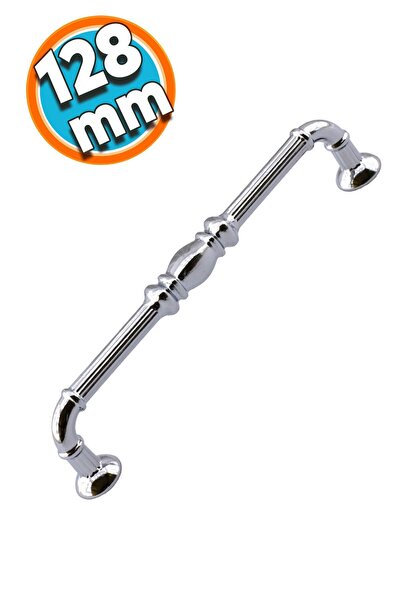 NZB Mobilya Mutfak Dolabı Çekmece Dolap Kapak Kulpu Kulbu Krom 128 mm Metal Kulp