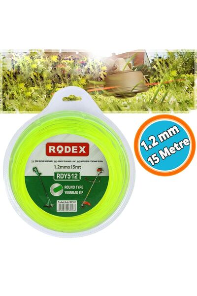 NZB Misina Motorlu Tırpan Yuvarlak Misina 1.2 mm 15 Metre Çim Ot Biçme Teli