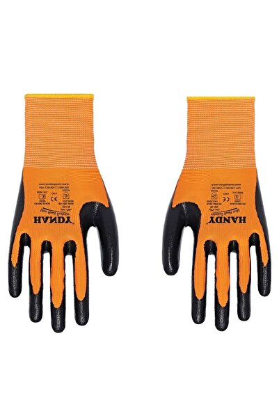 NZB قفازات واقية صناعية مطلية بالنيتريل Hn-16 من Handy، 9/l (زوج واحد)