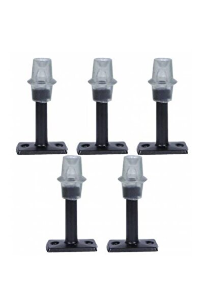 NZB 5 قطع من مصد الباب المعدني الأسود غير اللامع - سدادة مقبض الباب مع براغي ...