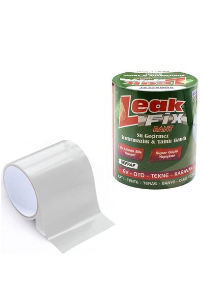 NZB Tamir Bandı Şeffaf Suya Dayanıklı Su Geçirmez Sızdırmaz Bant 10 Cm X 1.5 ...