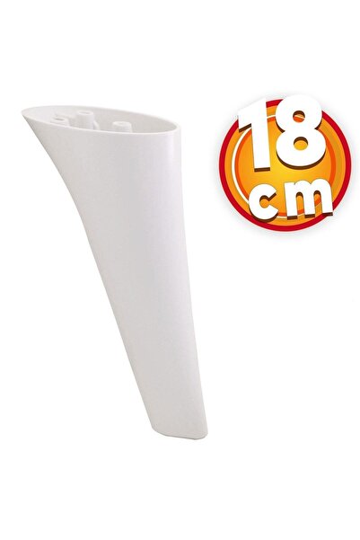 NZB Lüks Mobilya Kanepe Sehpa Tv Ünitesi Koltuk Ayağı 18 Cm Beyaz Baza Ayak