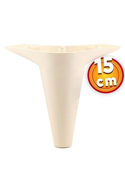 NZB Lüks Mobilya Kanepe Sehpa Tv Ünitesi Koltuk Ayağı 15 Cm Krem Baza Ayak