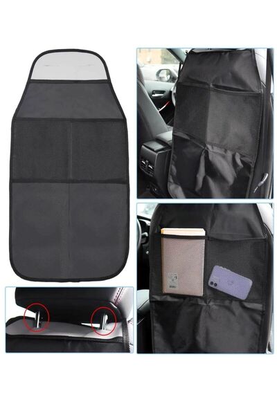 mc.pierobaby جيب شبكي للمقعد الخلفي مضاد للحشف، واقي للمقعد، منظم للمقعد الخل...