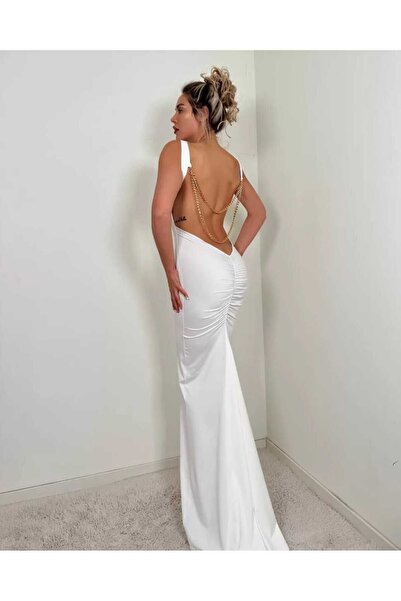 Miss Zincir Detaylı Maxi Boy Elbise