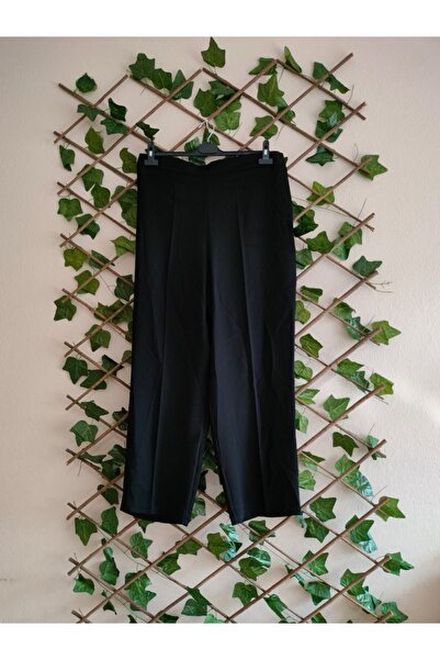 Çınar boutique Büyük Beden Bol Paça Pantolon-Siyah - 48