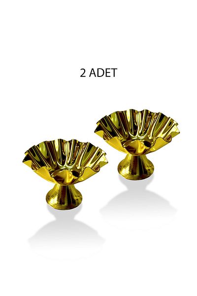 EVSTYLE Gold Color 2-Piece Turkish Delight Set with Feet