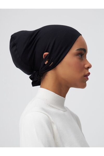 Femple Modest Μαύρο καπέλο με σχισμή αυτιού